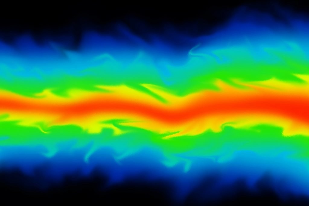 CFD (Computational Fluid Dynamics) heat image