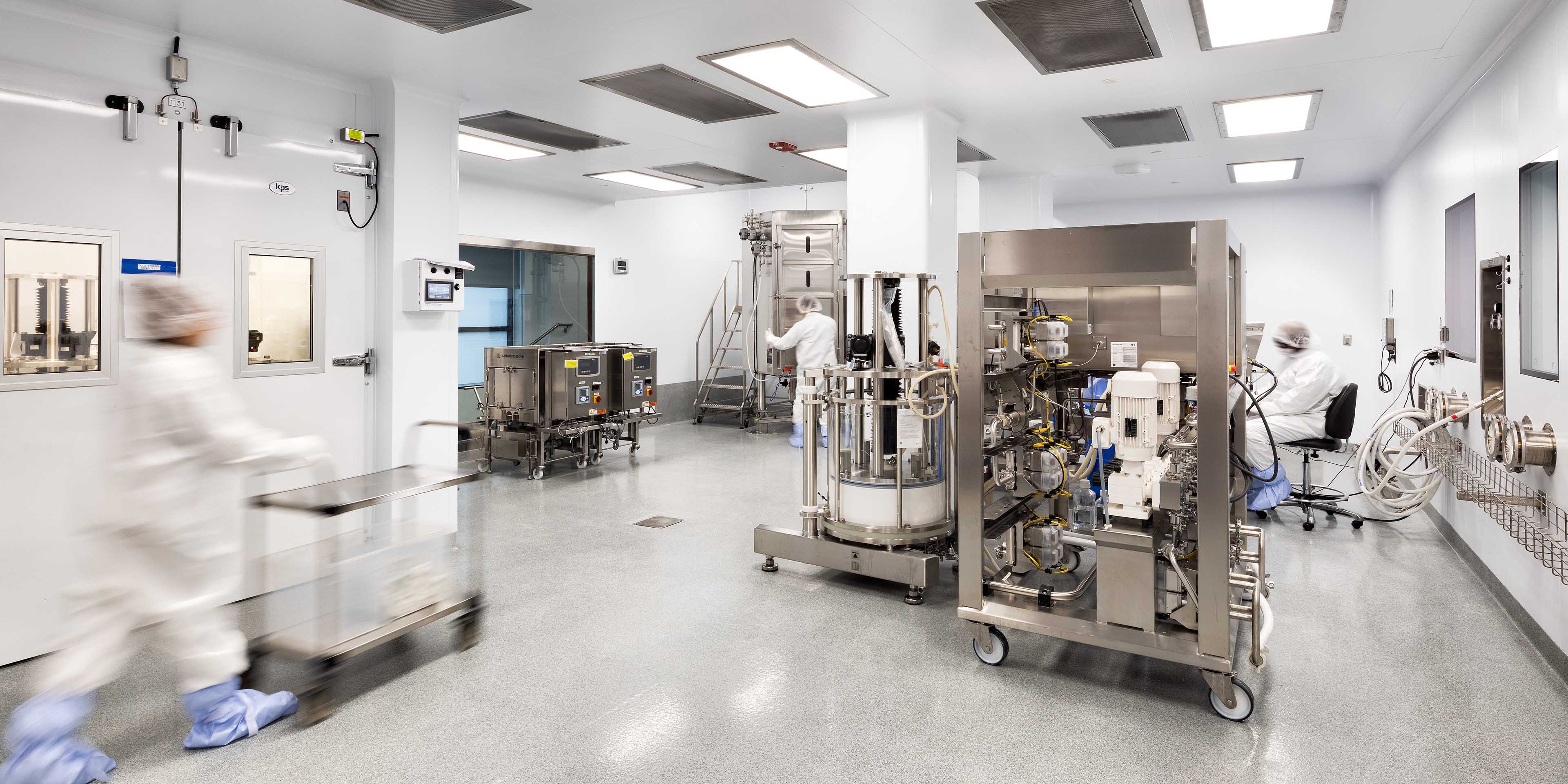 inside a biomanufacturing lab