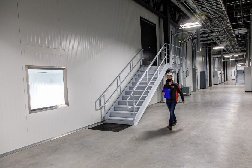 touring corridor inside Tuffy's pet treat manufacturing facility