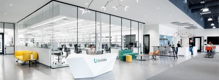 Modern coworking lab facility supporting biotech startups and innovation in Dallas