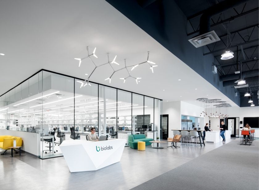 Modern coworking lab facility supporting biotech startups and innovation in Dallas