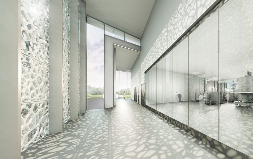 façade window design with negative space