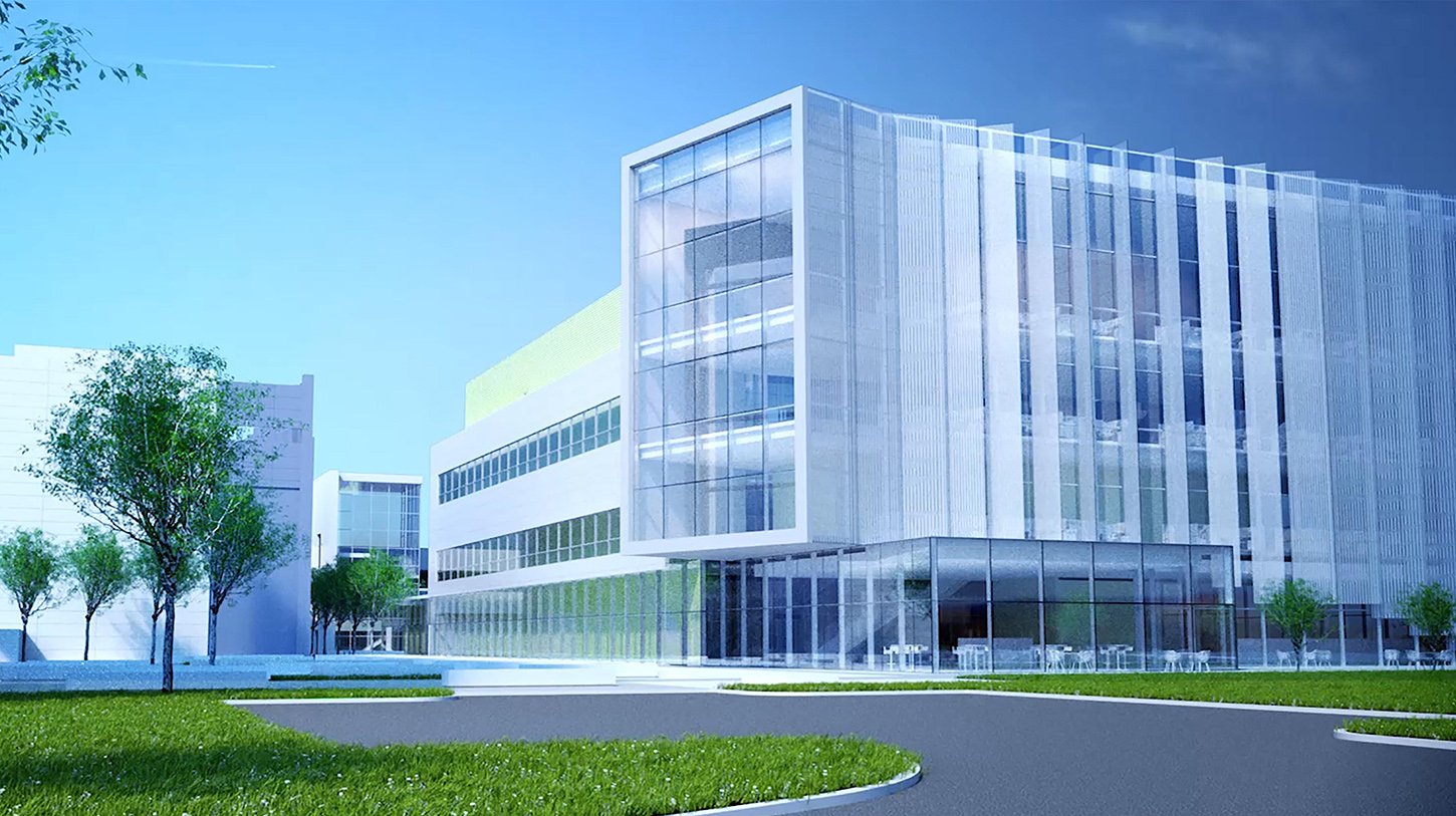 exterior rendering of biotech center of excellence