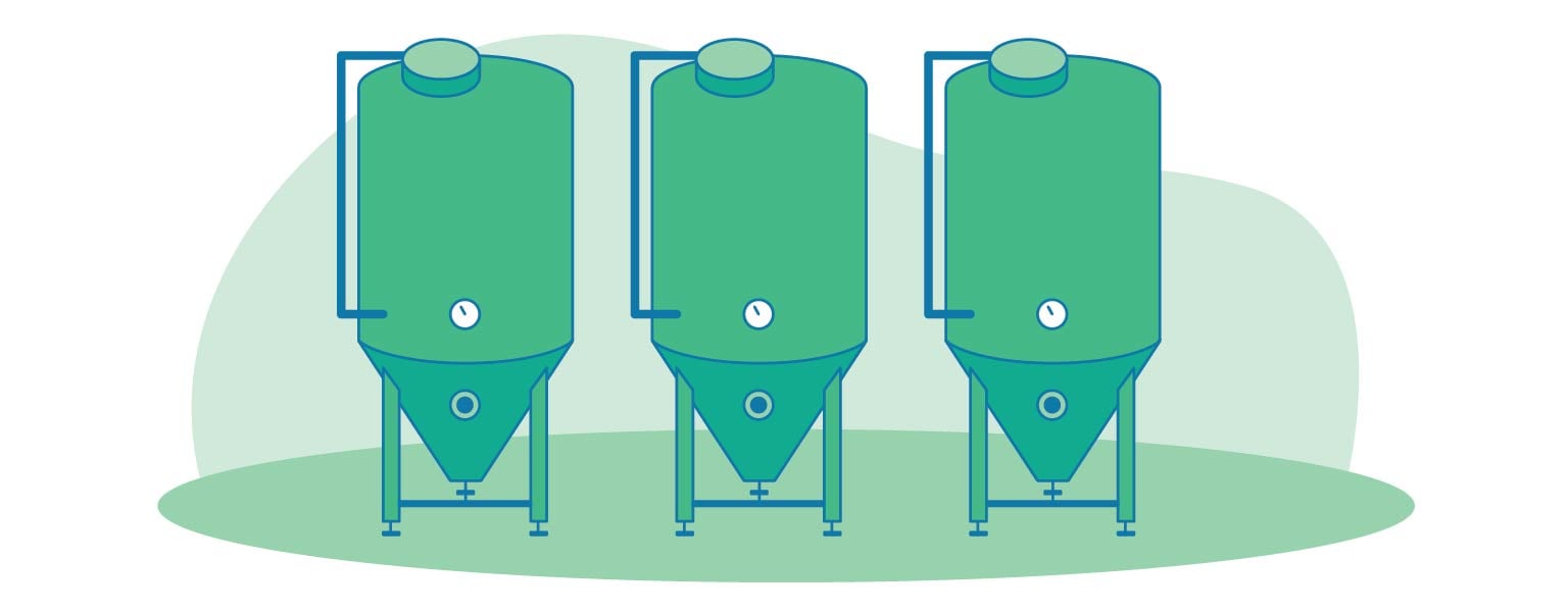 3 fermentation tanks