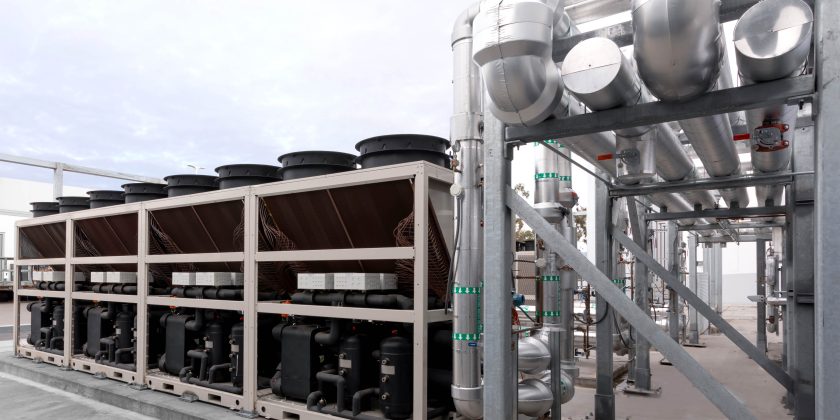 CRB designed sustainable heat pump at biotech facility