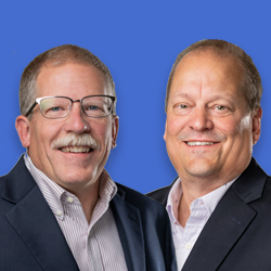 headshots of jim vortherms and jerry steenhoek