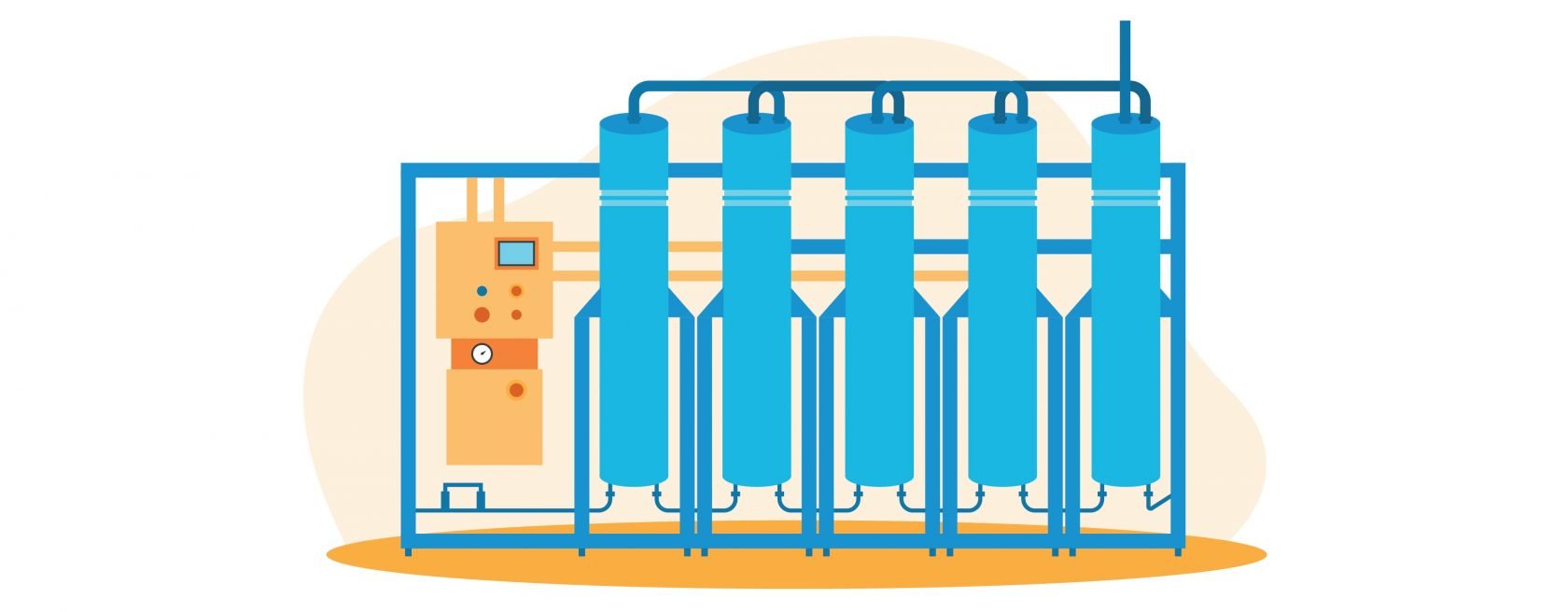 Biotech water for injection (WFI) by distillation system - drawing