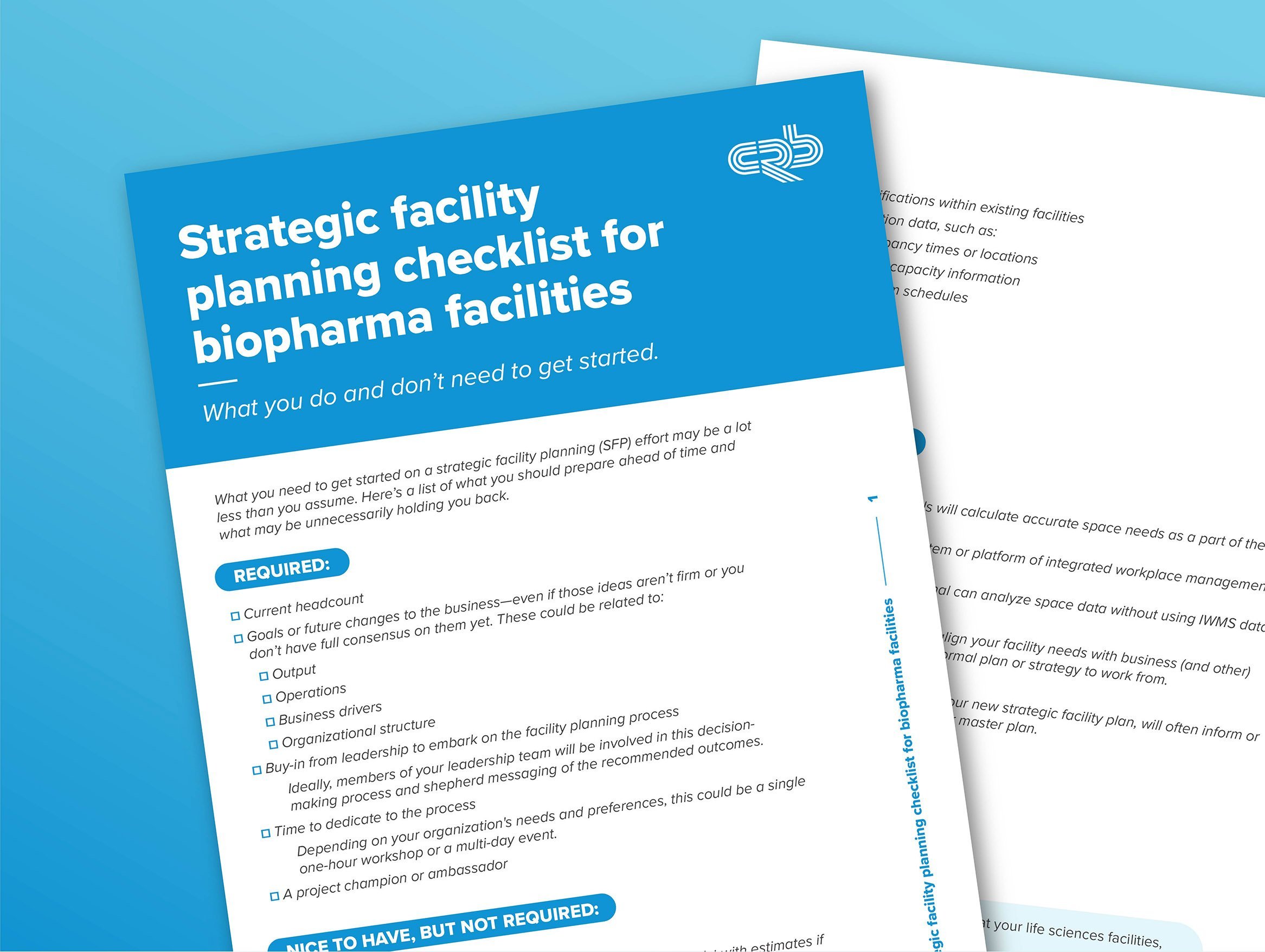 thumbnail view of facility planning checklist