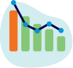 carbon reduction graph - icon
