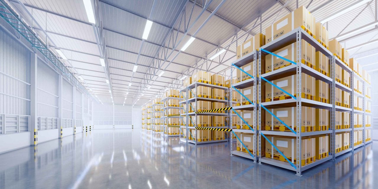 bright and clean new warehouse