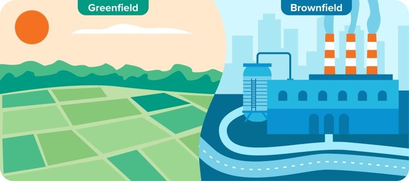 Greenfield development vs brownfield development