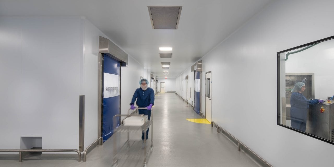 Kindeva facility interior corridor