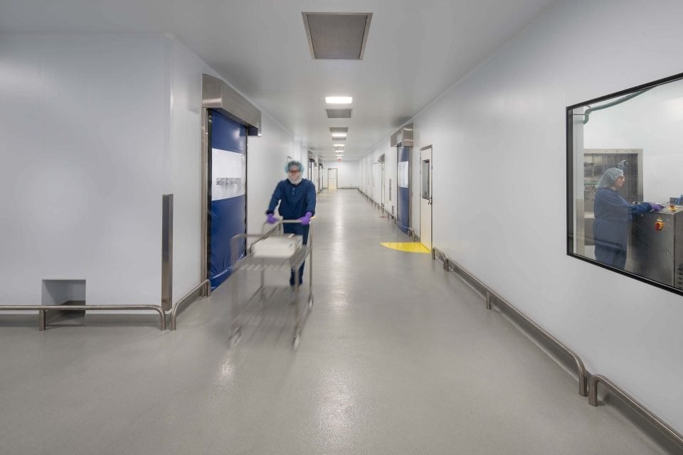 Kindeva facility interior corridor
