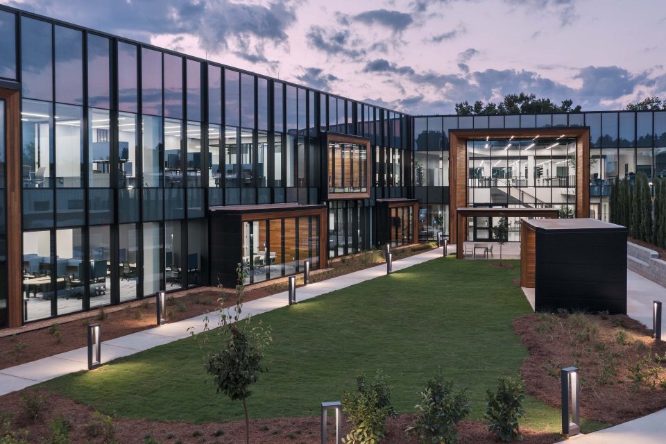 New R&D site at sunset