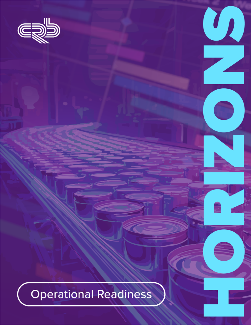 Cover page - 2025 Horizons: Operational Readiness report for CPG manufacturing
