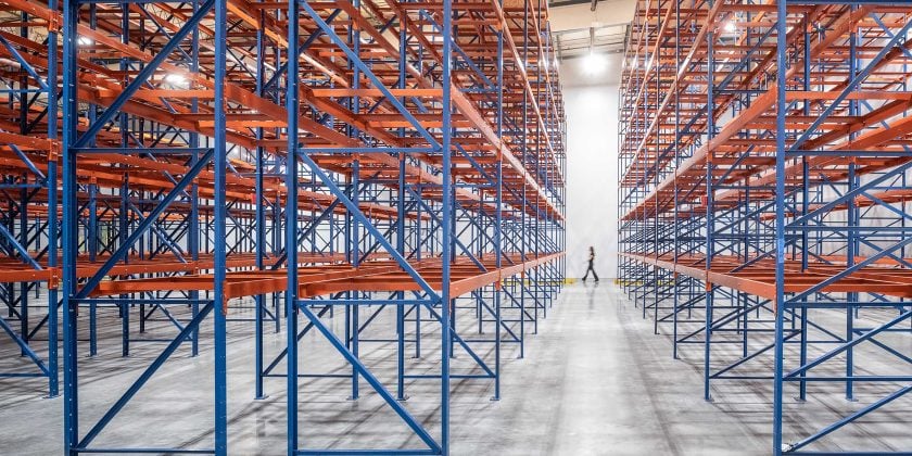 racking inside new warehouse