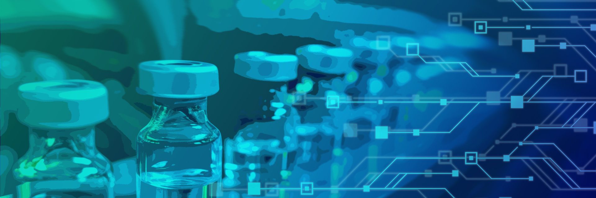 Biopharma vial filling line with a digital technology overlay