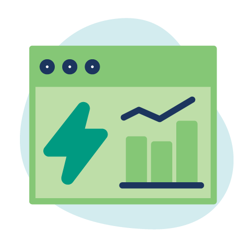 operational dashboard and data icon